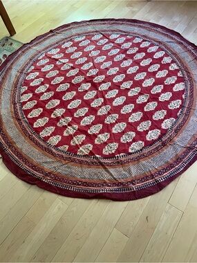 72” Round Indian block print  Printed  Tablecloth